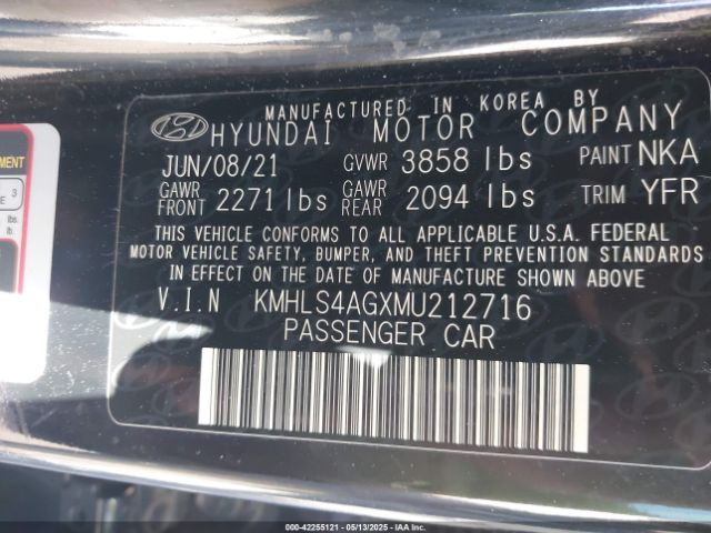2021 HYUNDAI ELANTRA KMHLS4AGXMU212716 Photo 8