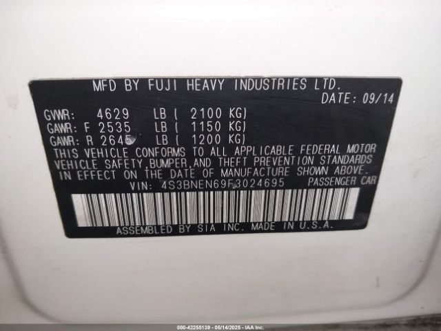 4S3BNEN69F3024695 Subaru Legacy 3.6r Limited