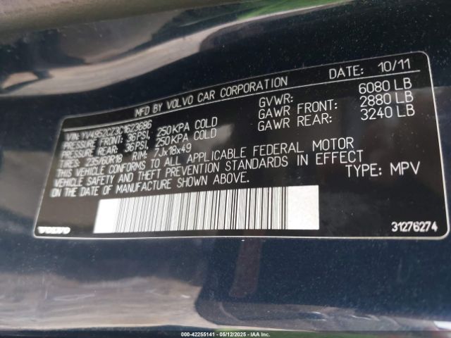 2012 VOLVO XC90 YV4952CZ3C1623686 Photo 8