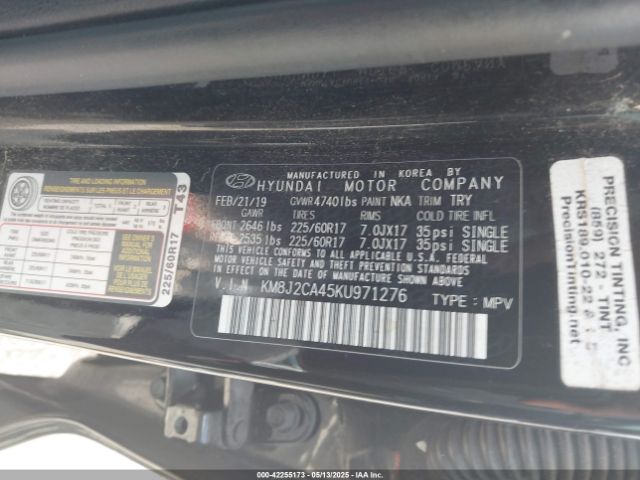 2019 HYUNDAI TUCSON KM8J2CA45KU971276 Photo 8