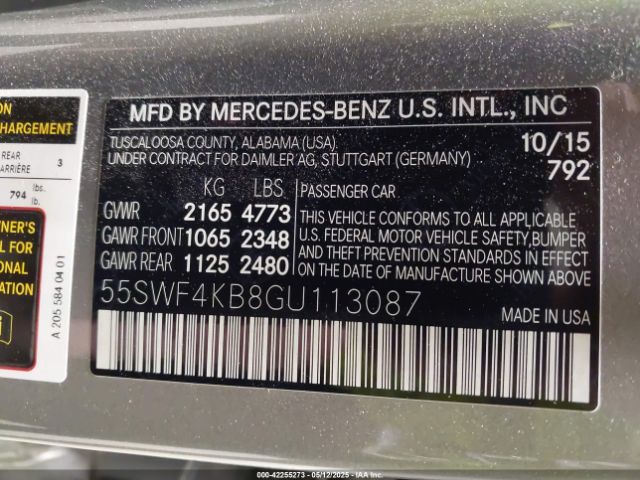 55SWF4KB8GU113087 Mercedes-Benz C 300 4matic/luxury 4matic/sport 4matic