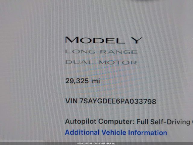 2023 TESLA MODEL Y 7SAYGDEE6PA033798 Photo 6