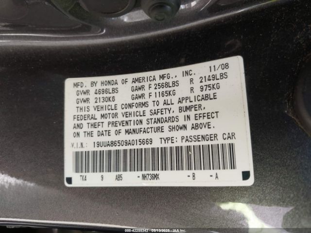 2009 ACURA TL 19UUA86509A015669 Photo 8