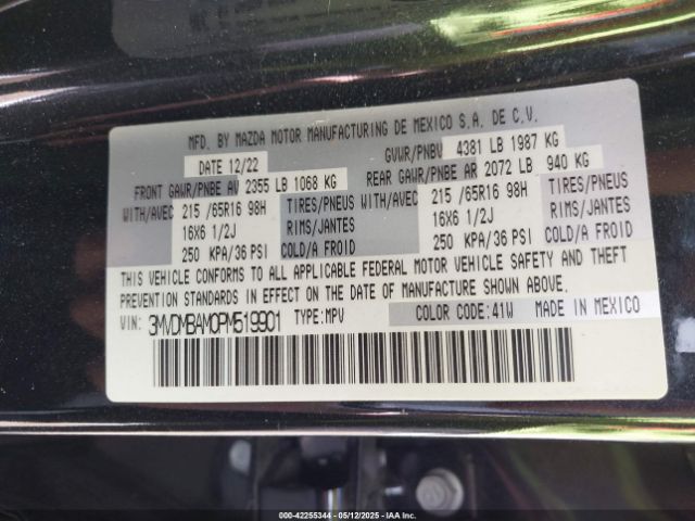 3MVDMBAM0PM519901 Mazda Cx-30 2.5 S