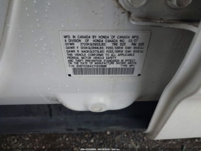 2007 ACURA MDX 2HNYD28437H531896 Photo 8