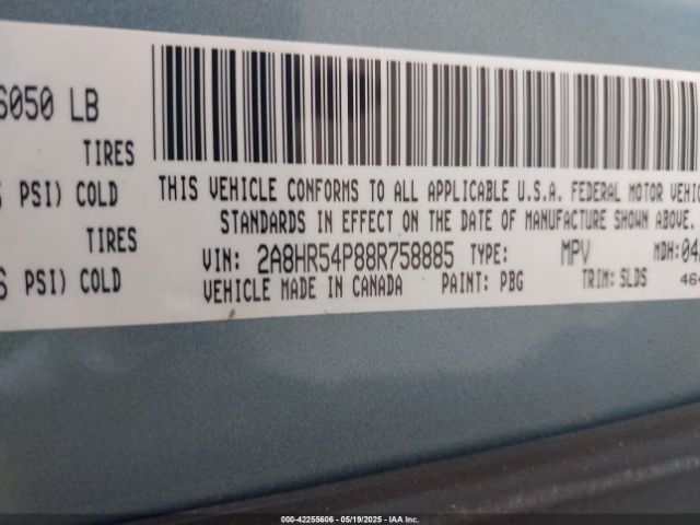 2008 CHRYSLER TOWN & COUNTRY 2A8HR54P88R758885 Photo 8