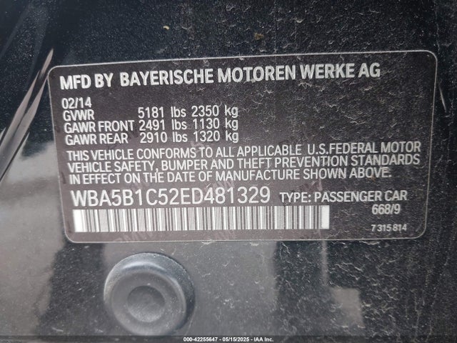 WBA5B1C52ED481329 BMW 535i