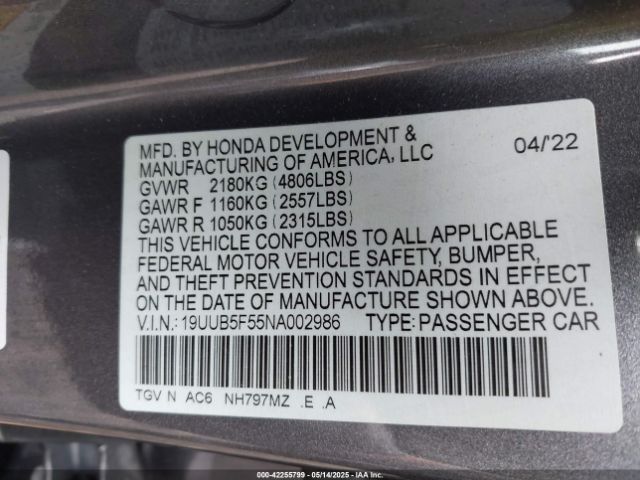2022 ACURA TLX 19UUB5F55NA002986 Photo 8