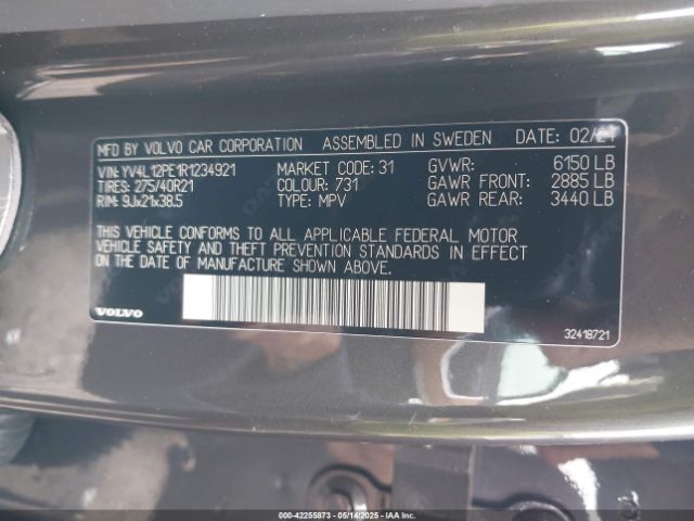 YV4L12PE1R1234921 Volvo Xc90 B5 Plus Bright Theme