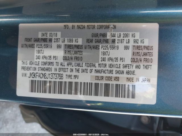 2018 MAZDA CX-5 JM3KFACM8J1373768 Photo 8