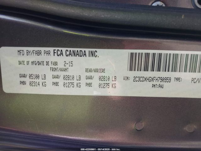 2015 DODGE CHARGER 2C3CDXHGXFH790959 Photo 8