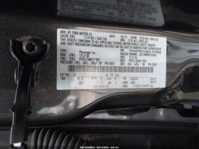 1FADP5CU4GL101968 Ford C-max Energi Sel