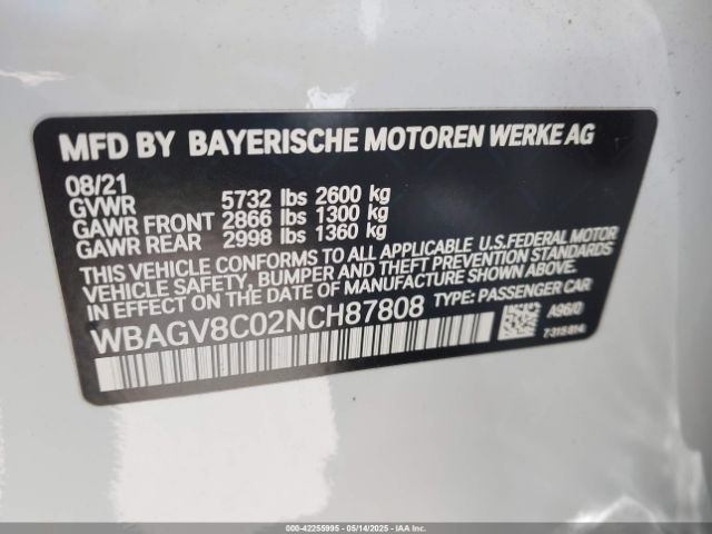 WBAGV8C02NCH87808 BMW m850i