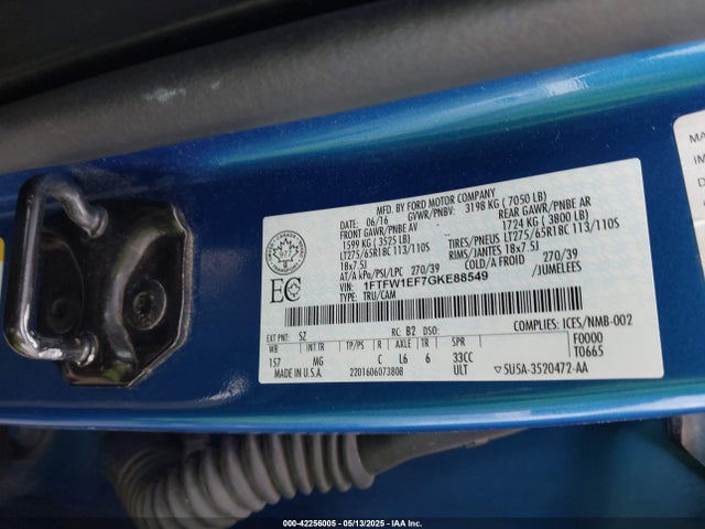 Ford F-150 Xlt 2016 1FTFW1EF7GKE88549 Image 9