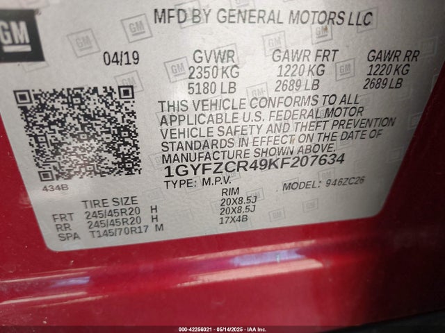 2019 CADILLAC XT4 1GYFZCR49KF207634 Photo 8