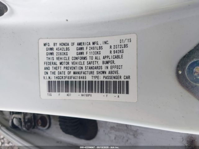 1HGCR3F8XFA016485 Honda Accord Ex-l V-6