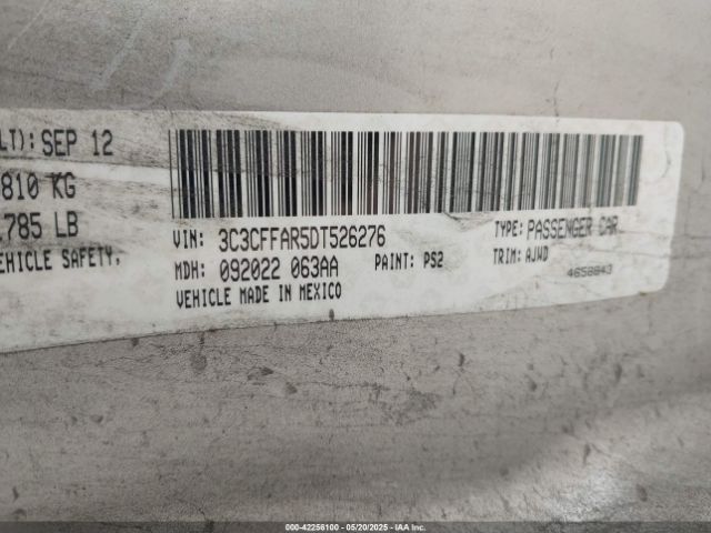 2013 FIAT 500 3C3CFFAR5DT526276 Photo 8