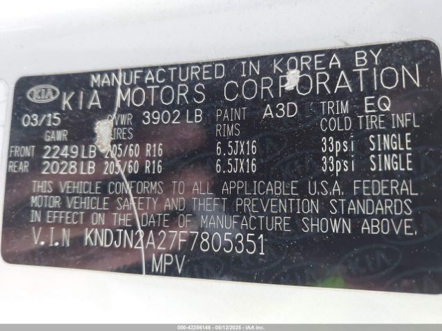 KNDJN2A27F7805351 KIA Soul