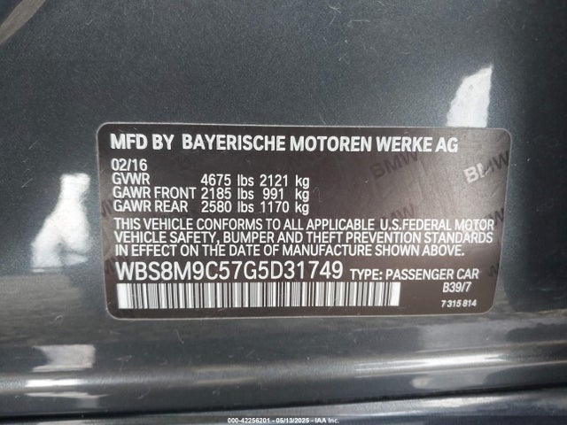 BMW M3 2016 WBS8M9C57G5D31749 Image 9