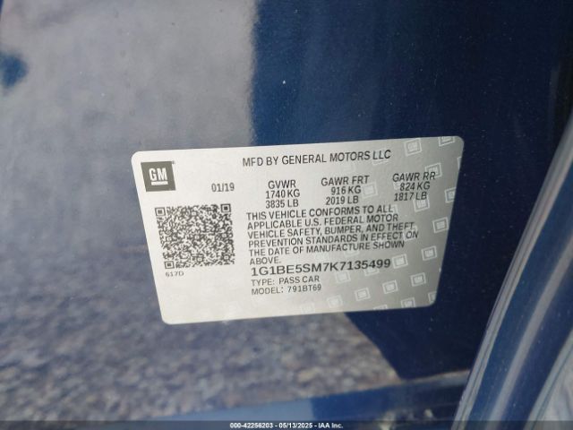 1G1BE5SM7K7135499 Chevrolet CRUZE LT