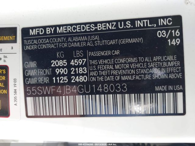 55SWF4JB4GU148033 Mercedes-Benz C 300 Luxury/sport