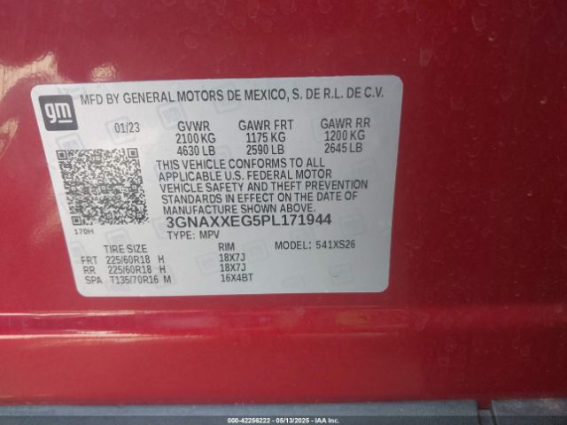 2023 CHEVROLET EQUINOX 3GNAXXEG5PL171944 Photo 8