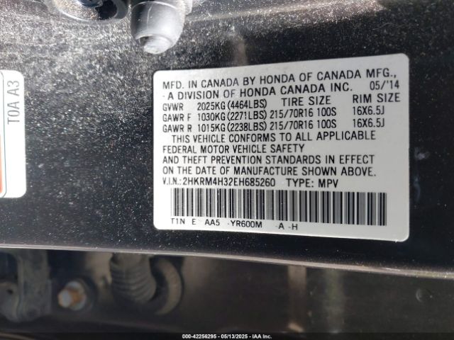 2HKRM4H32EH685260 Honda CR-V LX