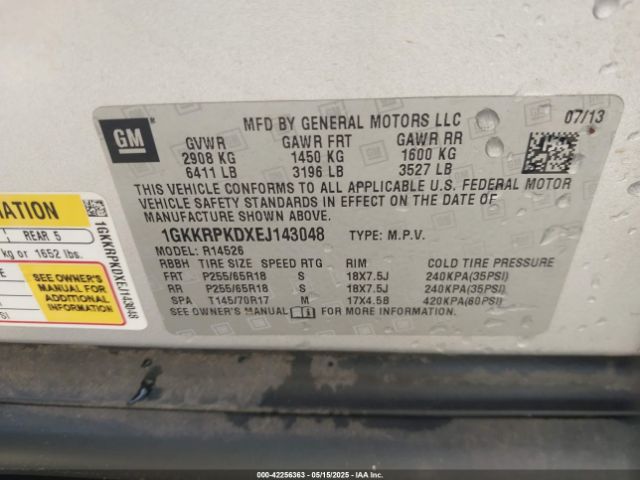 2014 GMC ACADIA 1GKKRPKDXEJ143048 Photo 8