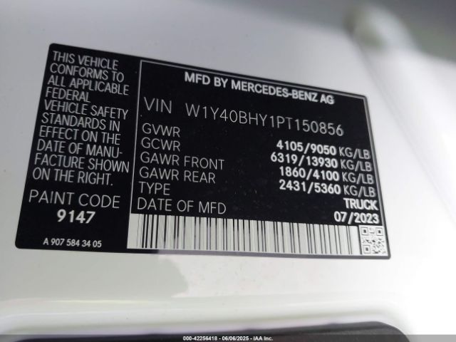 2023 MERCEDES-BENZ SPRINTER 2500 W1Y40BHY1PT150856 Photo 8