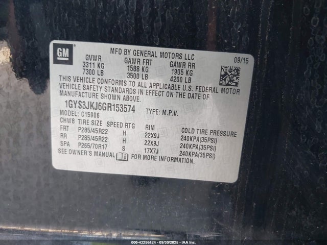 2016 CADILLAC ESCALADE ESV 1GYS3JKJ6GR153574 Photo 8