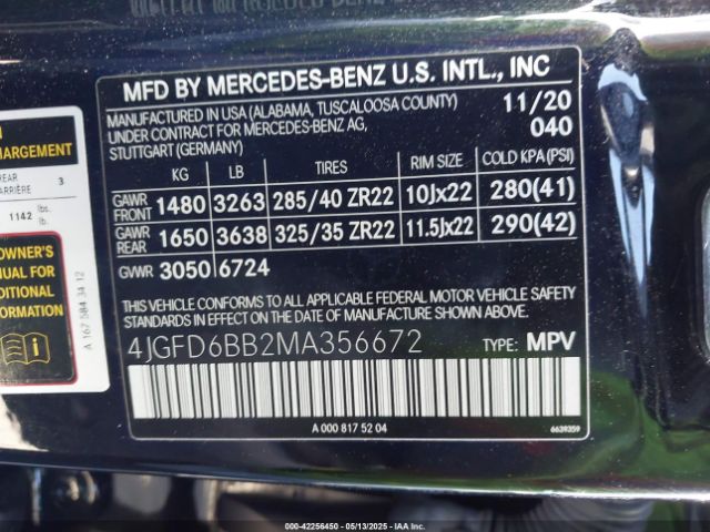 4JGFD6BB2MA356672 Mercedes-Benz Amg Gle 53 Coupe 4matic
