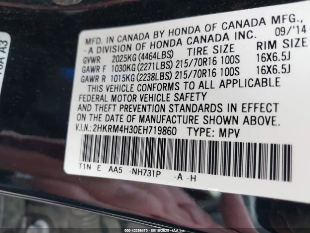 2HKRM4H30EH719860 Honda CR-V LX