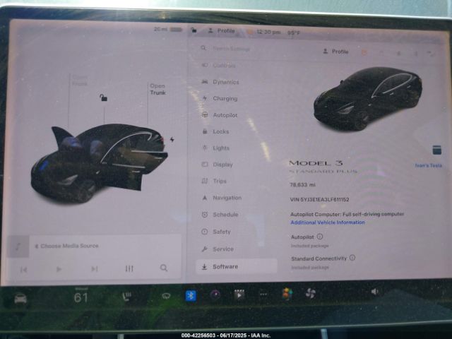 5YJ3E1EA3LF611152 Tesla Model 3 Standard Range Plus Rear-wheel Drive/standard Range Rear-wheel Drive