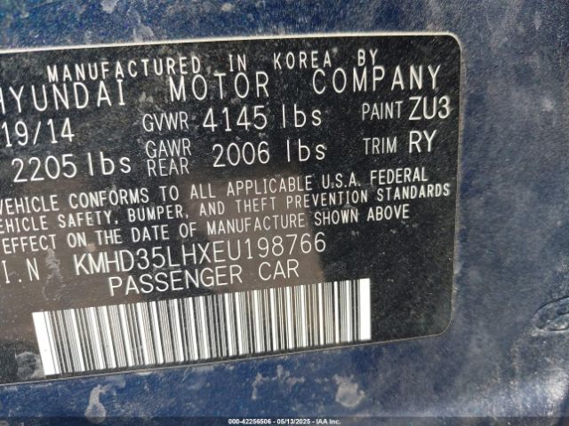 KMHD35LHXEU198766 Hyundai ELANTRA GT