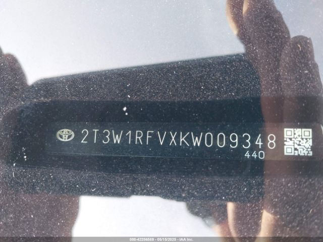 2T3W1RFVXKW009348 Toyota Rav4 Xle