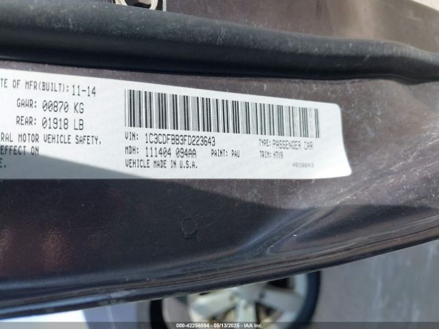 1C3CDFBB3FD223643 Dodge DART SXT