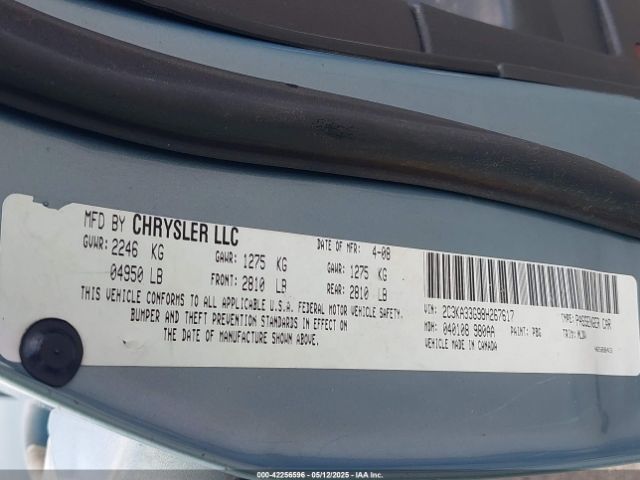 2008 CHRYSLER 300 2C3KA33G98H267617 Photo 8