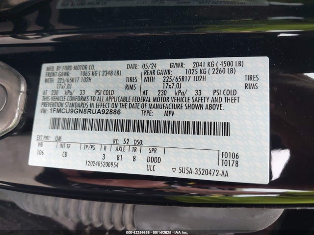 Ford Escape Active 2024 1FMCU9GN8RUA92886 Image 9