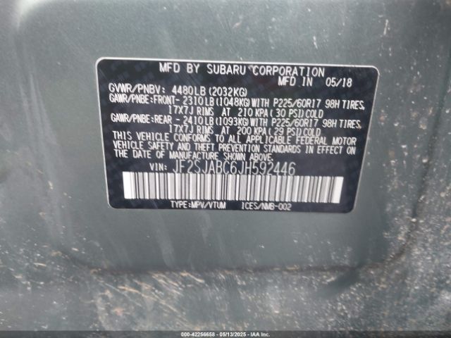 JF2SJABC6JH592446 Subaru Forester 2.5i
