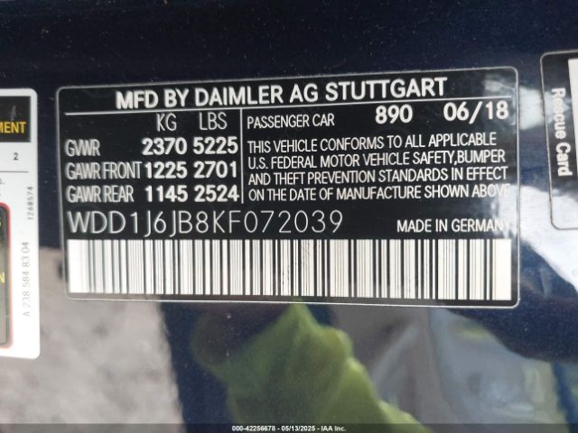 WDD1J6JB8KF072039 Mercedes-Benz E 450 4matic