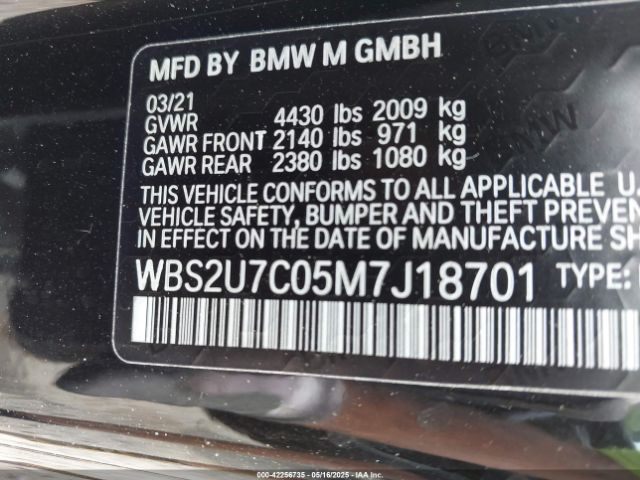 WBS2U7C05M7J18701 BMW M2 Competition
