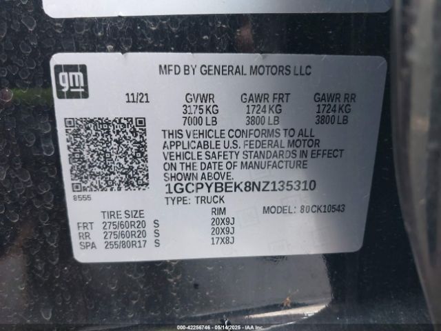 2022 CHEVROLET SILVERADO 1500 LTD 1GCPYBEK8NZ135310 Photo 8