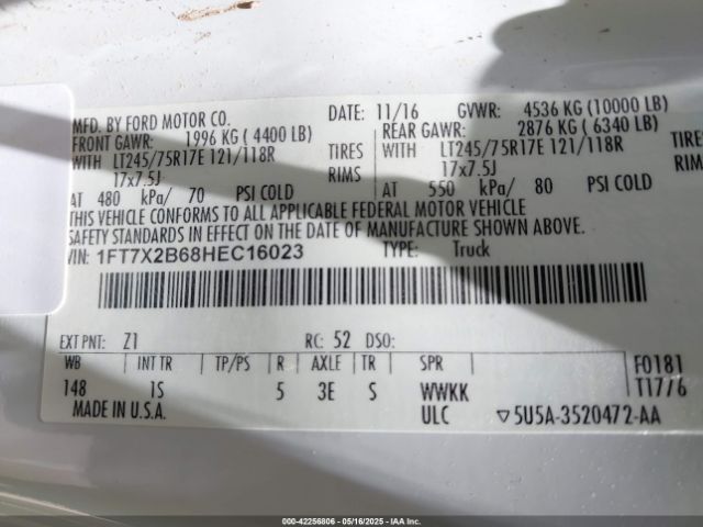 1FT7X2B68HEC16023 Ford F-250 Xl