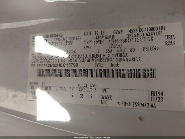 1FT7X2B62HEC15790 Ford F-250 Xl