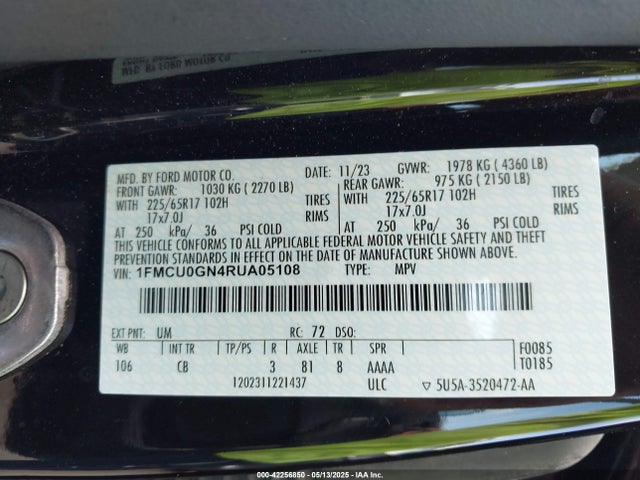 Ford Escape Active 2024 1FMCU0GN4RUA05108 Image 9