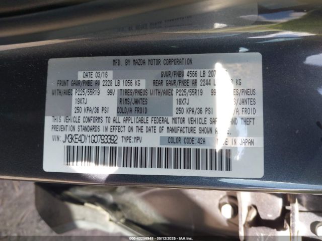 JM3KE4DY1G0793392 Mazda Cx-5 Grand Touring