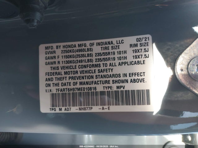 7FART6H97ME010816 Honda lfb2