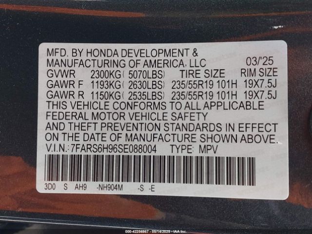 2025 HONDA CR-V HYBRID 7FARS6H96SE088004 Photo 8