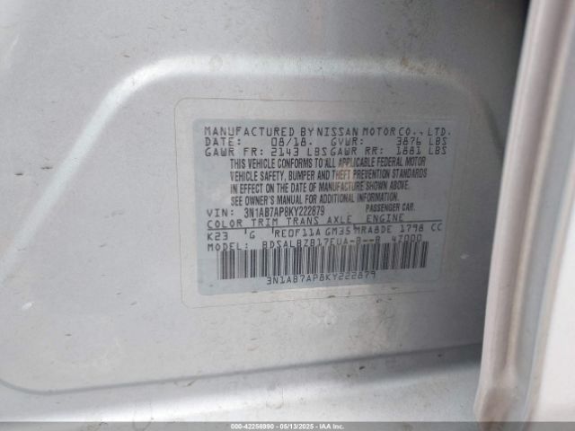 2019 NISSAN SENTRA 3N1AB7AP8KY222879 Photo 8
