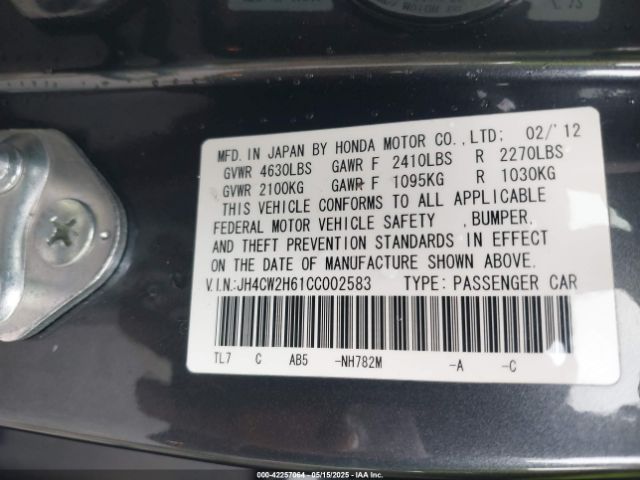 2012 ACURA TSX JH4CW2H61CC002583 Photo 8